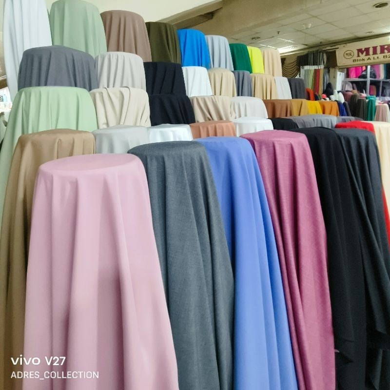 Rb PROMO BAHAN SEMI WOOL/KAIN SEMI WOOL STRETCH/NON STRETCH POLOS IMPORT GARMENT PREMIUM