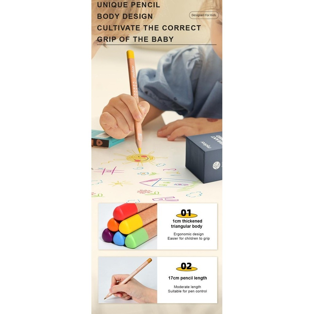 

Mideer Premium Vibrant Color Pencil Pensil Warna Alat Mewarnai Anak