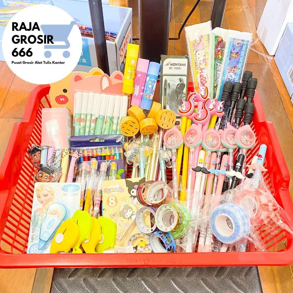 

QIG-1722 Rajagrosir PAKET ALAT TULIS 1000 GRAM atau 1 KG Stationery Murah