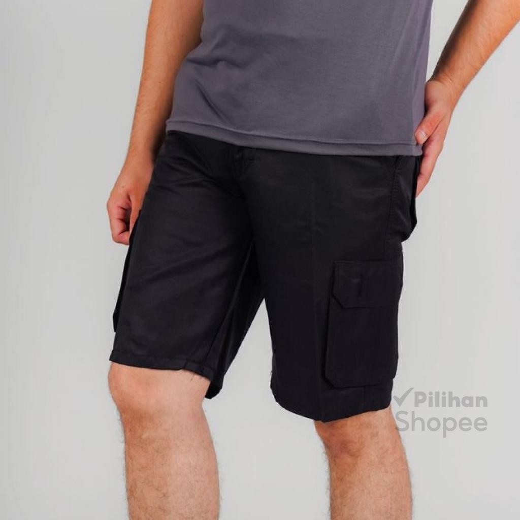 YUC KENJI CELANA PENDEK CARGO PANTS PRIA POLOS KATUN CASUAL IHAN SHOPEE MT3