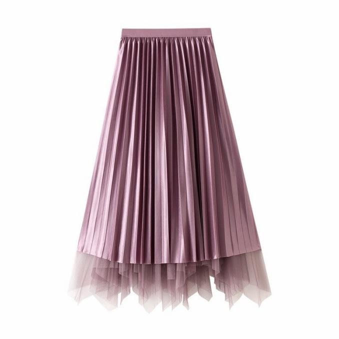 ROK TUTU VELVET BOLAK BALIK GLOSSY LICRA PREMIUM IMPORT, VIOLETTEMODE