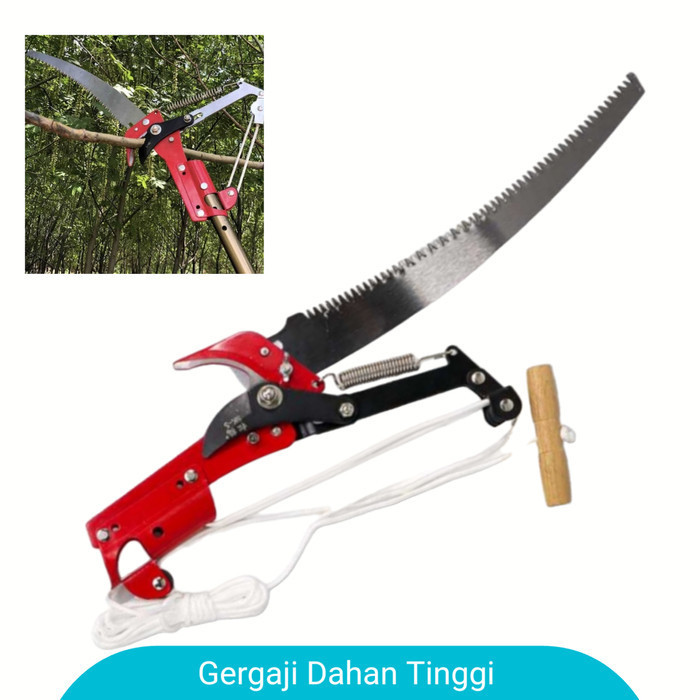 Ready Gergaji tarik pemotong dahan tinggi / gunting ranting batang pohon ori