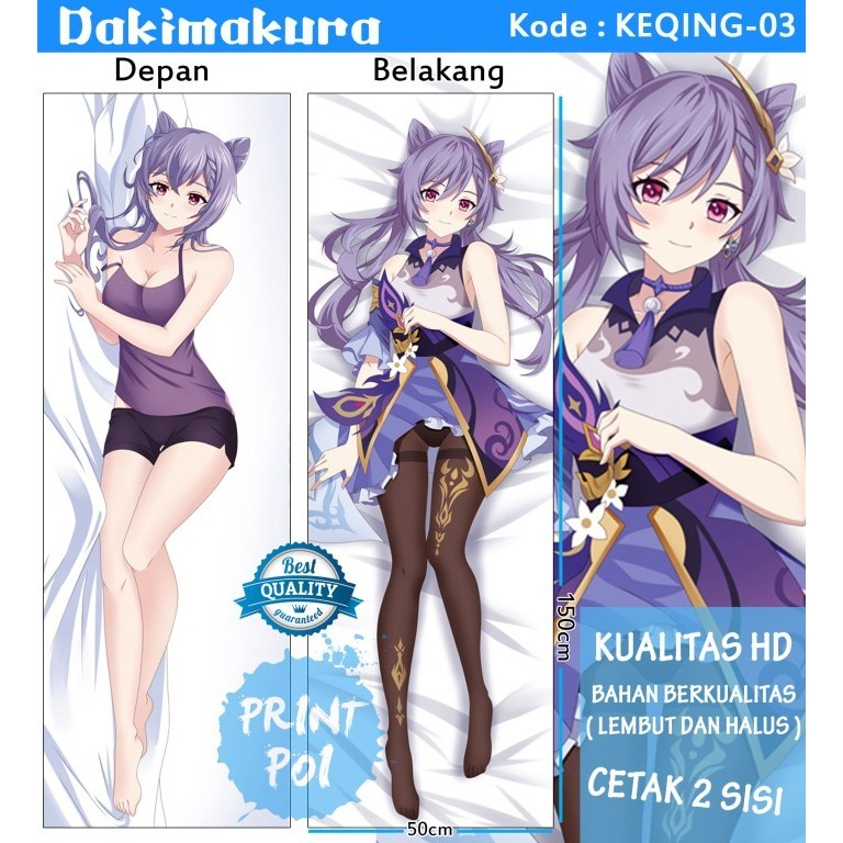 Ready Dakimakura Keqing Genshin Impact GAME - Sarung Bantal Panjang ANIME 03