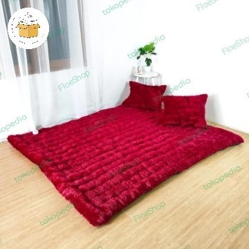Ready Kasur Gender Surpet Gender Karpet Gender Bulu Rasfur Bonus 2 Bantal