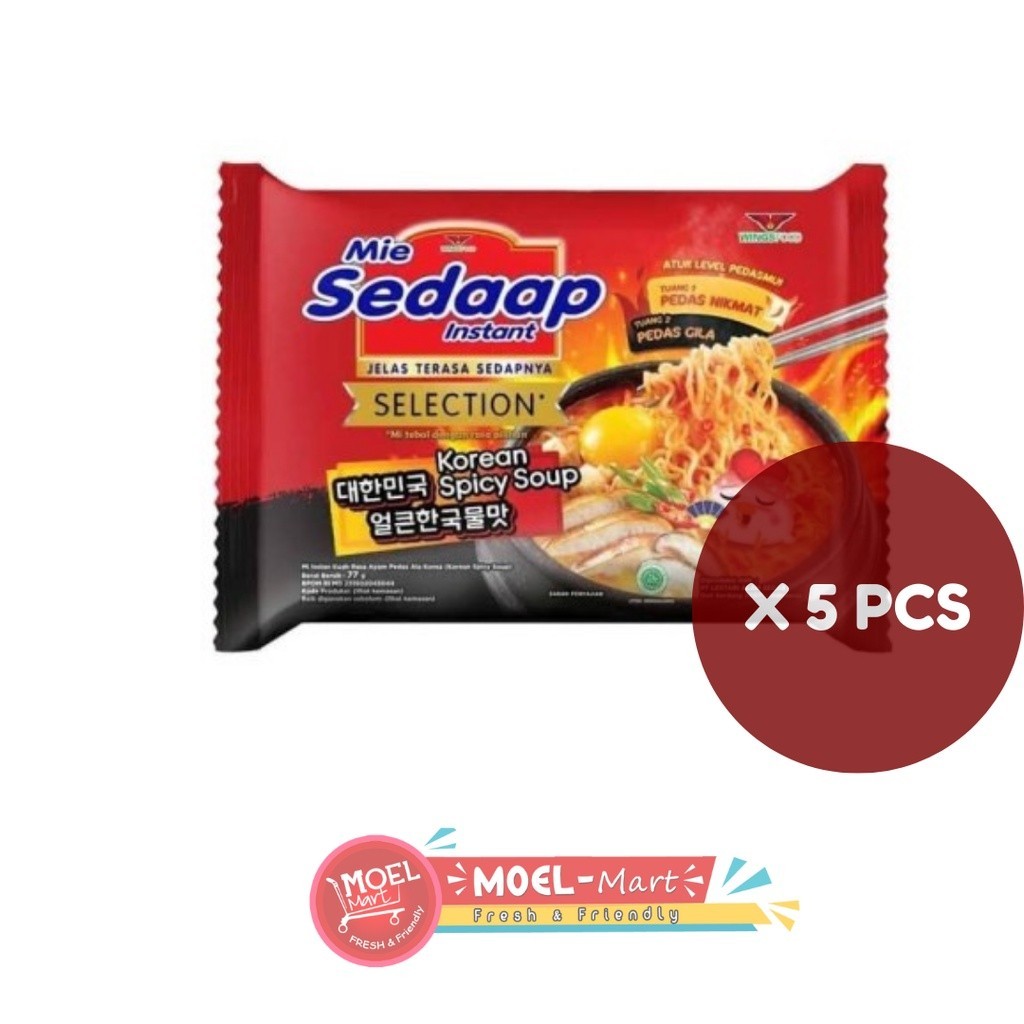

MIE SEDAAP Mie Korean Spicy Soup 5pcs x 77GR