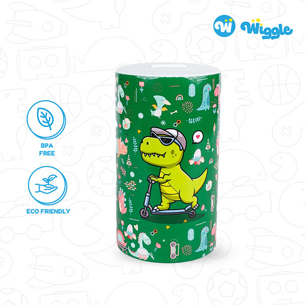 Celengan Plastik Unik Wiggle Hello Dino Coin Bank 100 X 175 MM