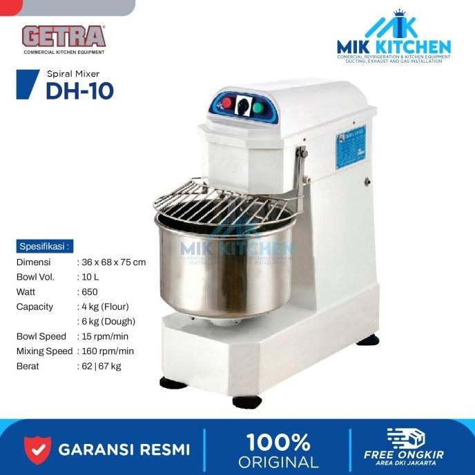 GETRA Spiral Mixer DH-10 / DH 10 / DH10