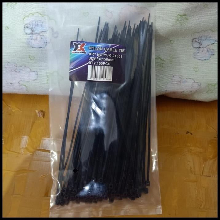 

TERBARU TALI TIS/KABEL TIS/CABLE TIS HITAM 15CM (3 X 150MM) ISI 100 PCS !!!!!