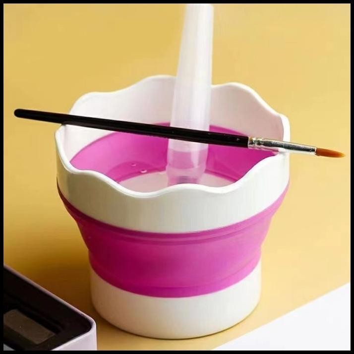 

HOT DEAL GELAS LIPAT PORTABLE PEMBERSIH KUAS LUKIS CAT PAINT BRUSH CLEANER CUP !!!