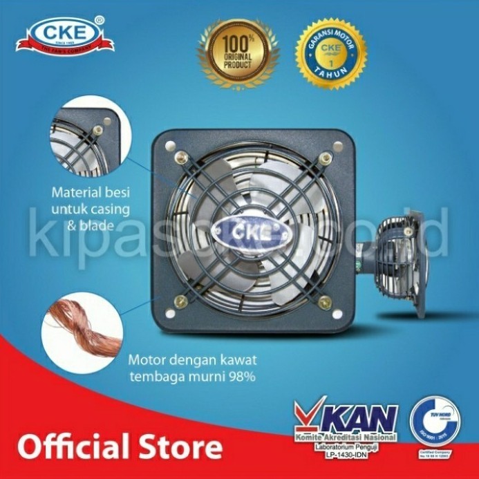 Exhaust Fan CKE 6 inch 220v Wall Fan 6 Inchi Exhaust Dapur
