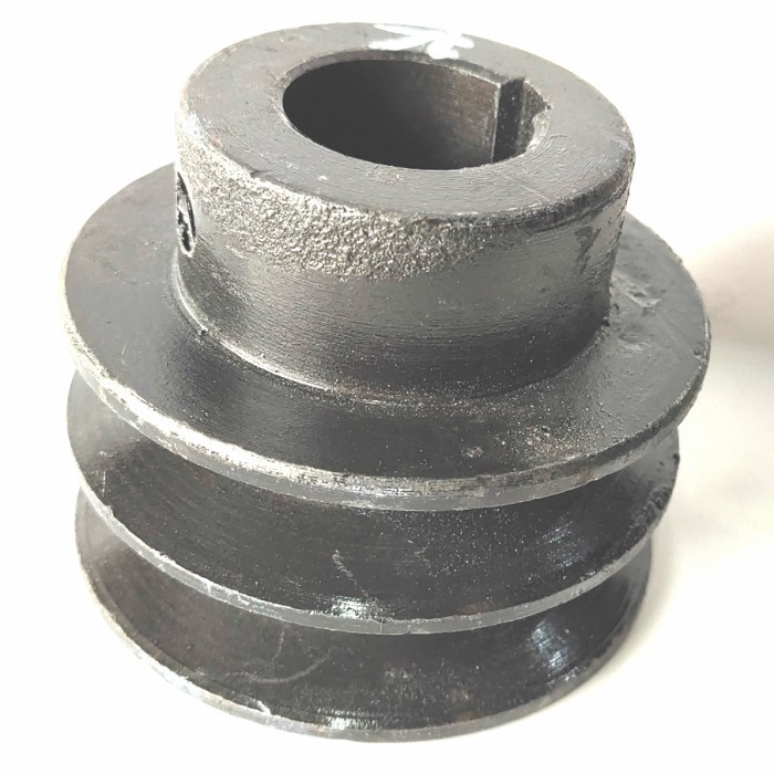 Poli / Pulley / Pully 3 inch 2jalur lobang 24mm Besi
