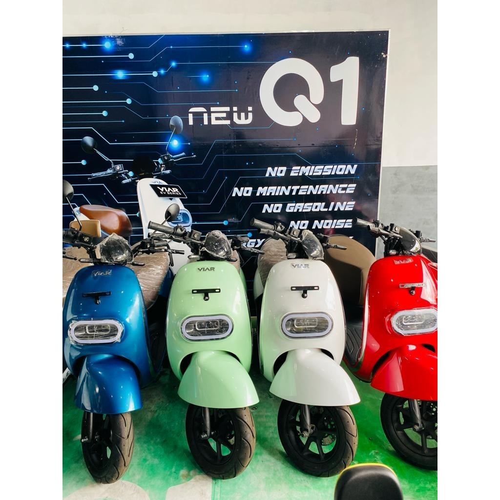 MOTOR LISTRIK VIAR NEW Q1L - DIY JATENG Subsidi Pemerintah 7 JUTA Baterai Lithium-ion 60V 23Ah