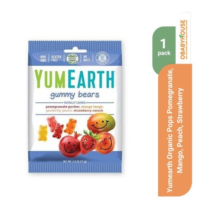

Akko - Yumearth Organic Lolliops Gummy Permen Organik Permen Sehat Anak-Anak