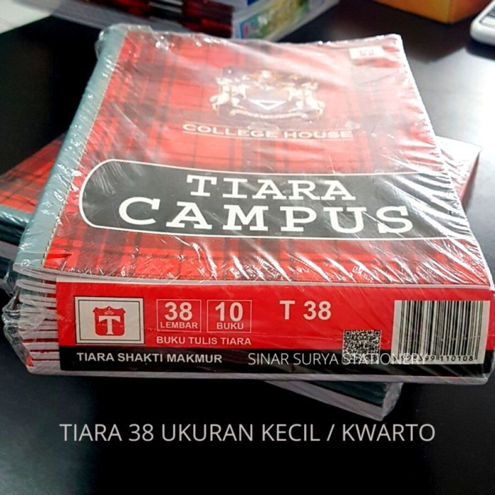 

Buku Tulis Tiara Campus Kecil 38 Lembar (per Pak)