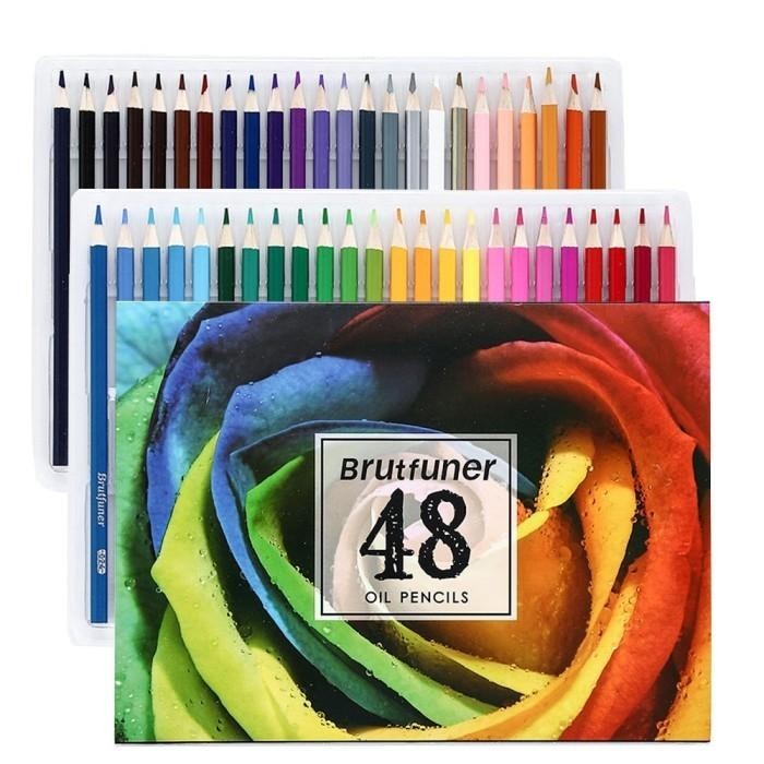 

Brutfuner Pensil Warna 72 / 120 Colors Oil Pencil / Artist Pencils Set