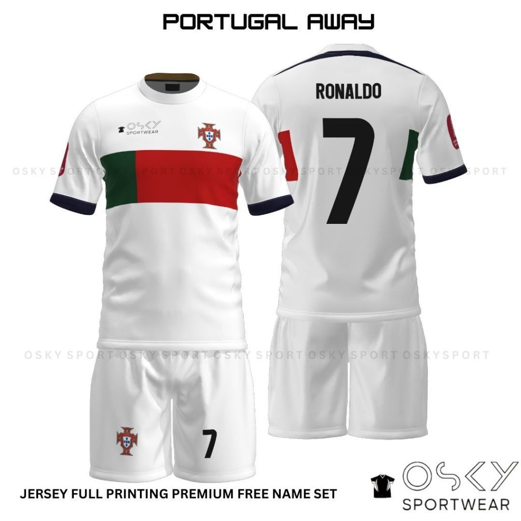 PS3 KAOS JERSEY PORTUGAL AWAY BOLA PIALA DUNIA 2022-2023 FREE NAME SET KI2