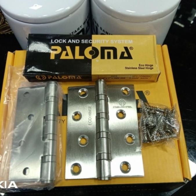 Paloma Lrp 402+Bhp 703 Handle Paket Kunci Set Engsel Pintu Stainless