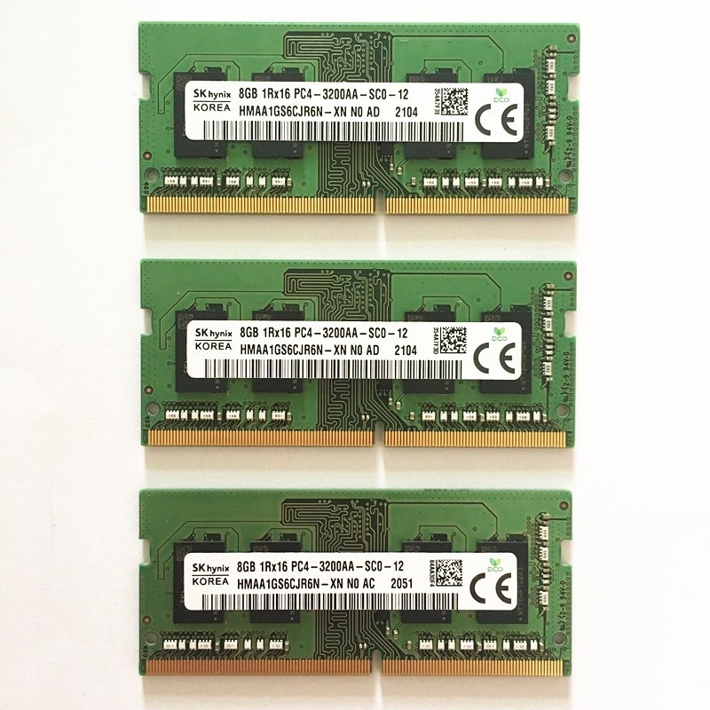 SK hynix ddr4 rams memoria 8gb 3200MHz memori laptop DDR4 8GB 1Rx16 PC4-3200AA-SC0-12/13