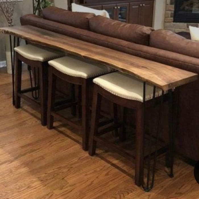 Set Meja Makan Kayu Alami Jati | Set Meja Kursi Makan Bar Kayu Alami | Meja Bar