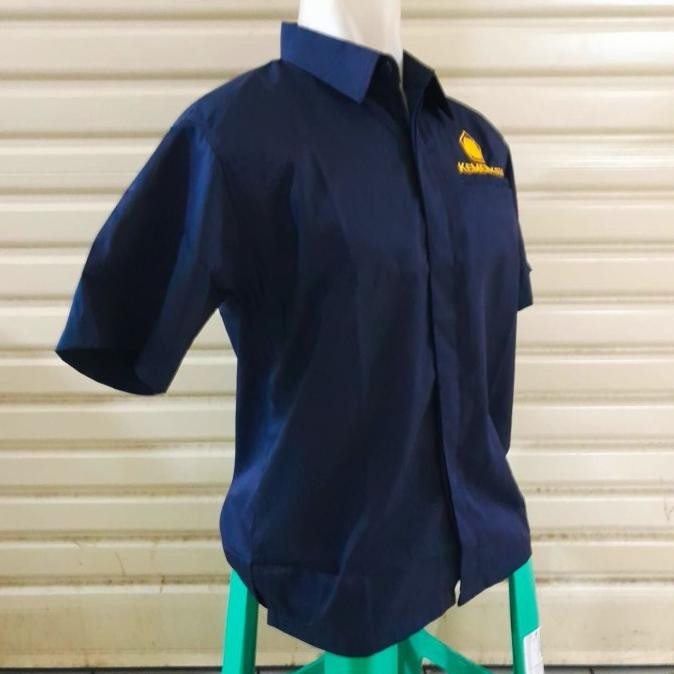 Kemeja / Seragam Kemenkeu Biru Nevy Uk Xxxl Lengan Pendek