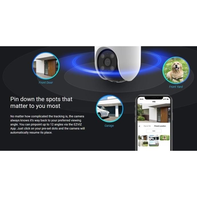 Ezviz H8C 4MP 2K IP Camera Cctv Smart Wifi Wireless PANTILT OutDoor