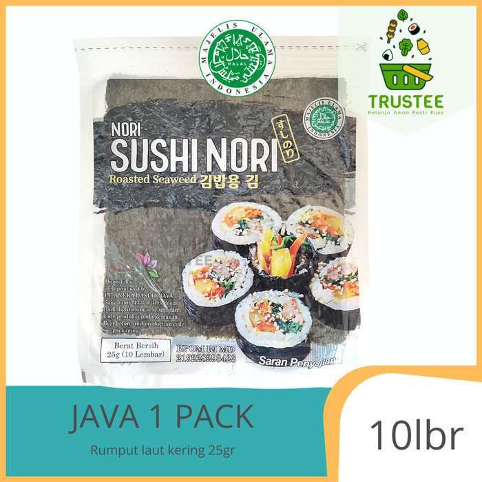 

BIG SALE JAVA Yaki Sushi Nori - Roasted Seaweed - Rumput Laut Panggang 10 lbr