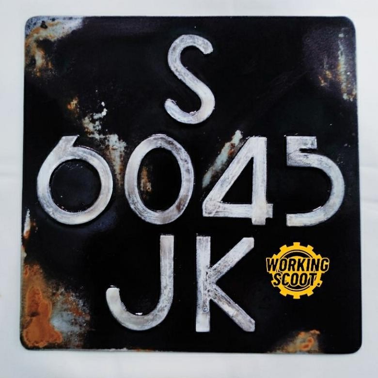 BDG Plat Nomor Vespa Jadul Lawas Vintage | Plat nomor Vespa klasik TERLARIS