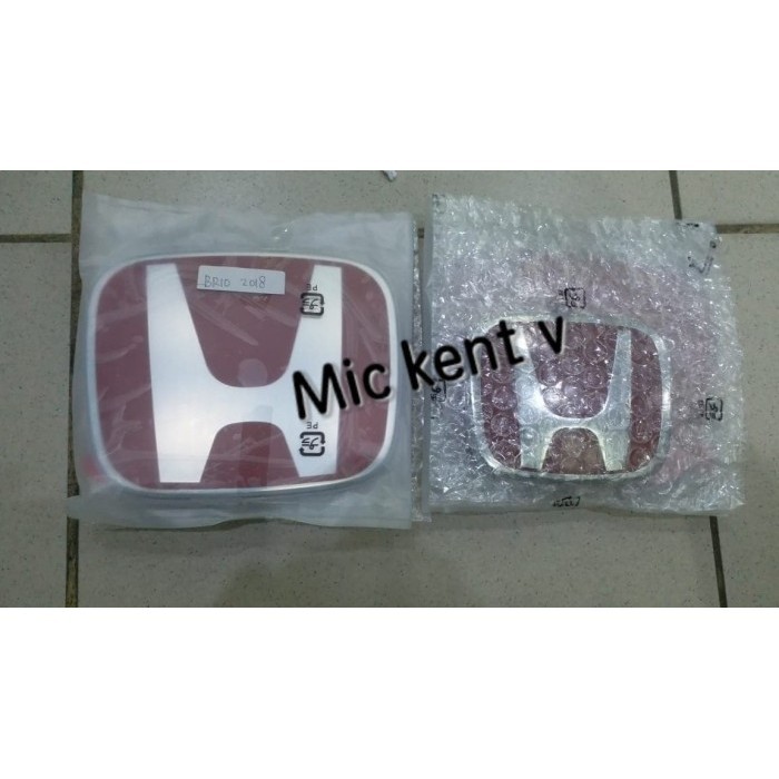 Emblem Logo Honda Merah Depan Belakang Mobil Brio 2018