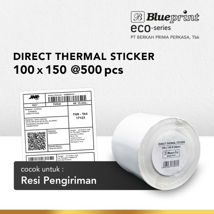 

Terbaru Direct Thermal Sticker 100 X 150 , Label Resi Blueprint Eco 100X150 Mm Promo Terlaris