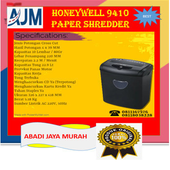 

HONEYWELL 9410 PAPER SHREDDER