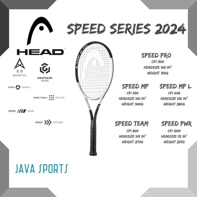 Raket Tenis Head Speed PRO MP L TEAM PWR 2024 Auxetic 2.0 Djokovic Ori