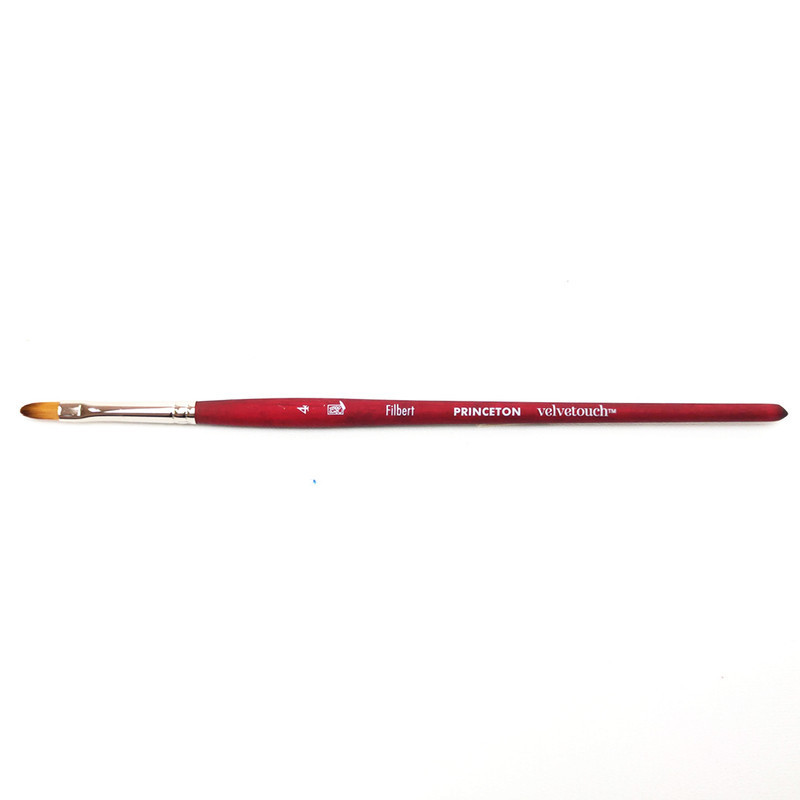 

Princeton Velvetouch Synthetic Short Handle Filbert Sz 4