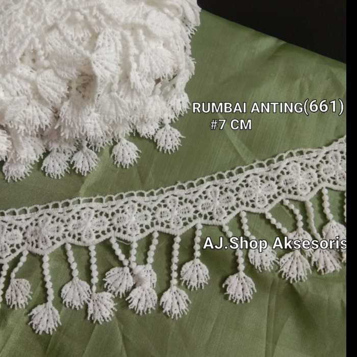 

RENDA GIPER / GYPER RUMBAI LEBAR 7 CM ISI PER PACK 7 YARD