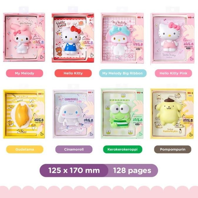 

Tokkado Sanrio Original Squishy Notebook Agenda Buku Catatan Anak Lucu