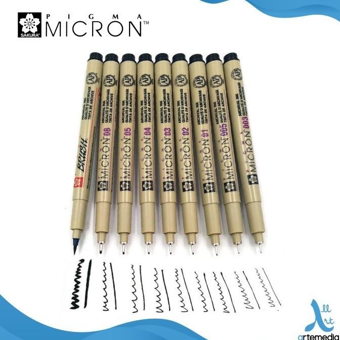 

Drawing Pen Sakura Pigma Micron Set 9 Pigment Ink Pulpen Gambar