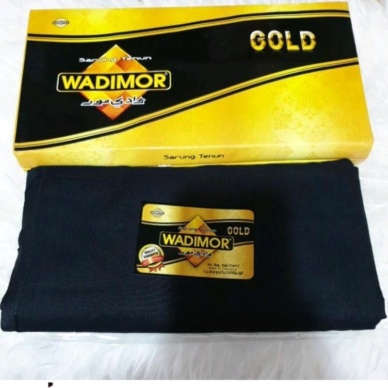 Sarung Dewasa Wadimor Polos Hitam dan Polos Putih Kain Tenun Muslim Nyaman