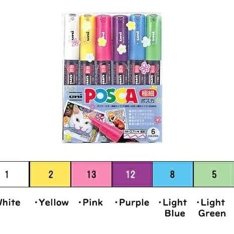 

Posca Marker Pc-1M Set 6 Color