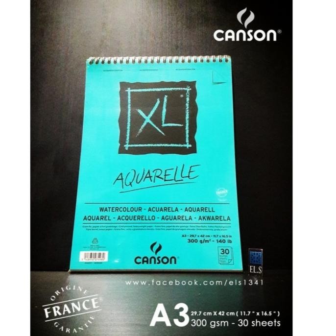 

Watercolor Book A3 300Gsm Aquarelle Canson Buku Sketch A3 Buku Cat Air