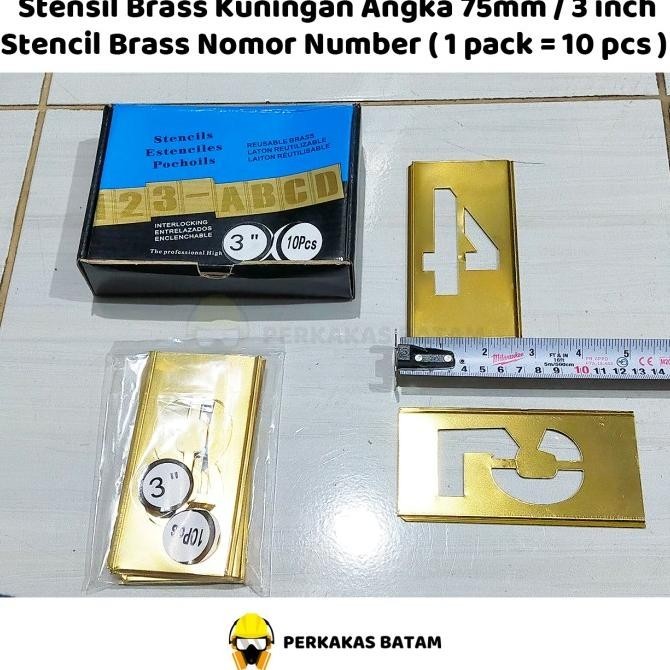 

Stensil Brass Kuningan Angka 75Mm Stencil Brass Nomor Number 3 Inch