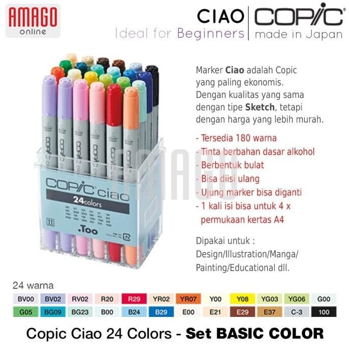 

Copic Ciao - 24 Color Set - Basic Color - Ccm/24Bc