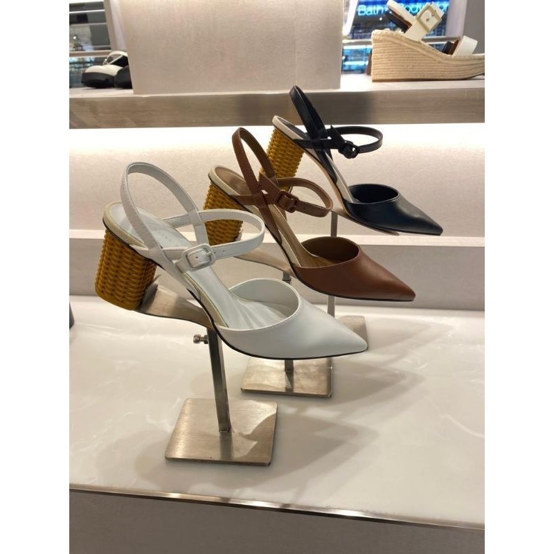 #1-60280385 Twist Rattan - Jast[p] CK ORIGINAL COUNTER SLINGBACK HEEL SANDAL  STORE AUTHENTIC ASLI M