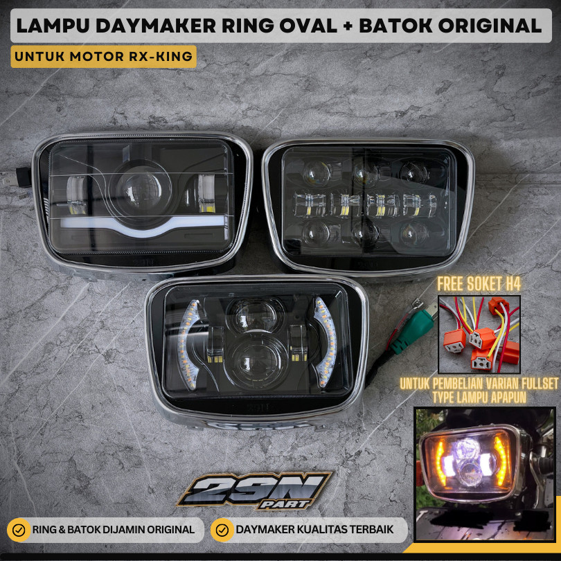Lampu Depan LED Batok Dan Ring OVAL Assy Rx King Rxking Rxk New Original Yamaha VARIASI Lampu LED