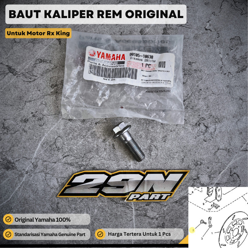 BAUT KALIPER REM RX KING RXK RXKING 1 PISTON ORIGINAL | 90105-10638