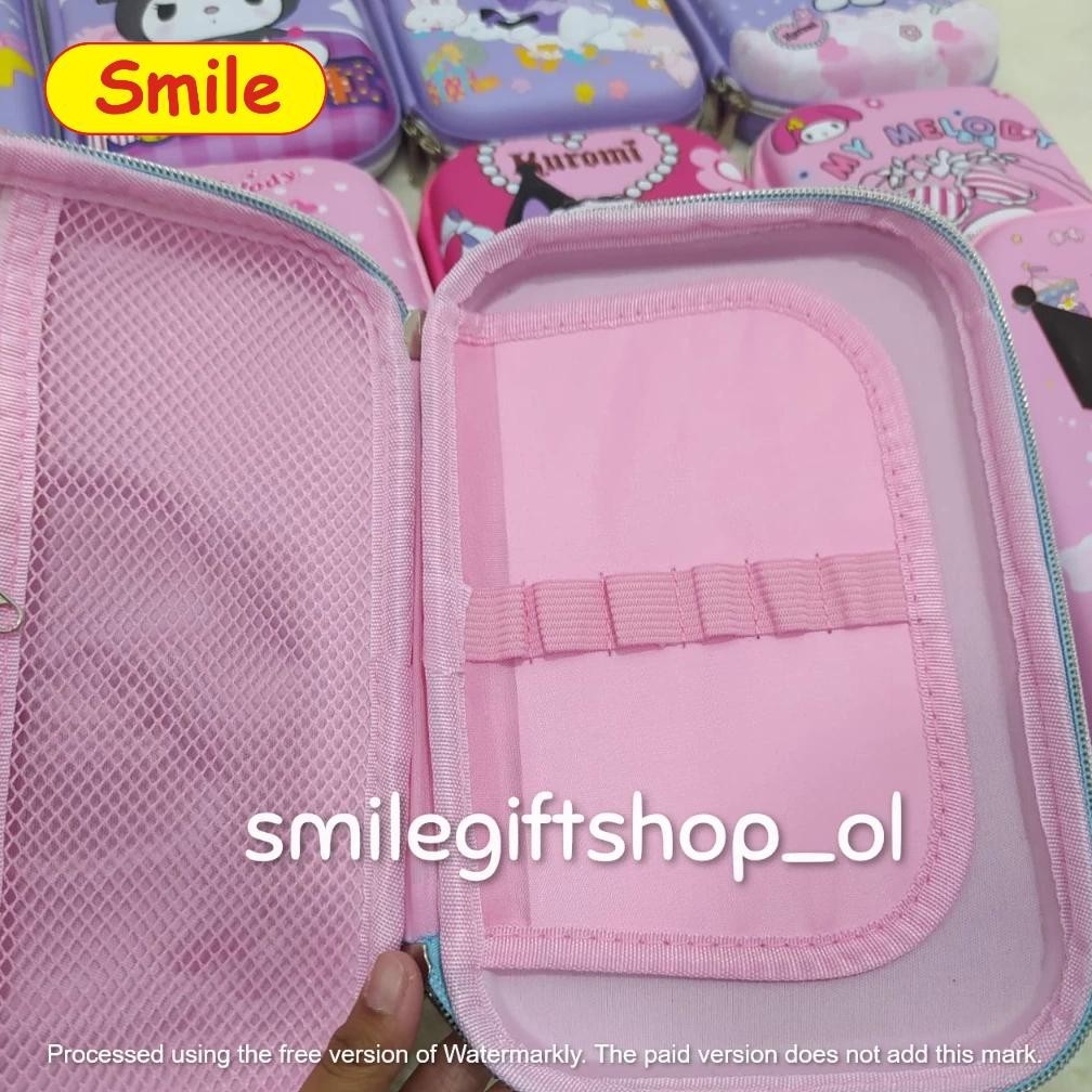 

et-98 Tempat Kotak Pensil Anak Sekolah Pencil Case Hardcase Timbul Kotak Sanrio My Melody Kuromi Cinamoroll Unofficial Import Hemat