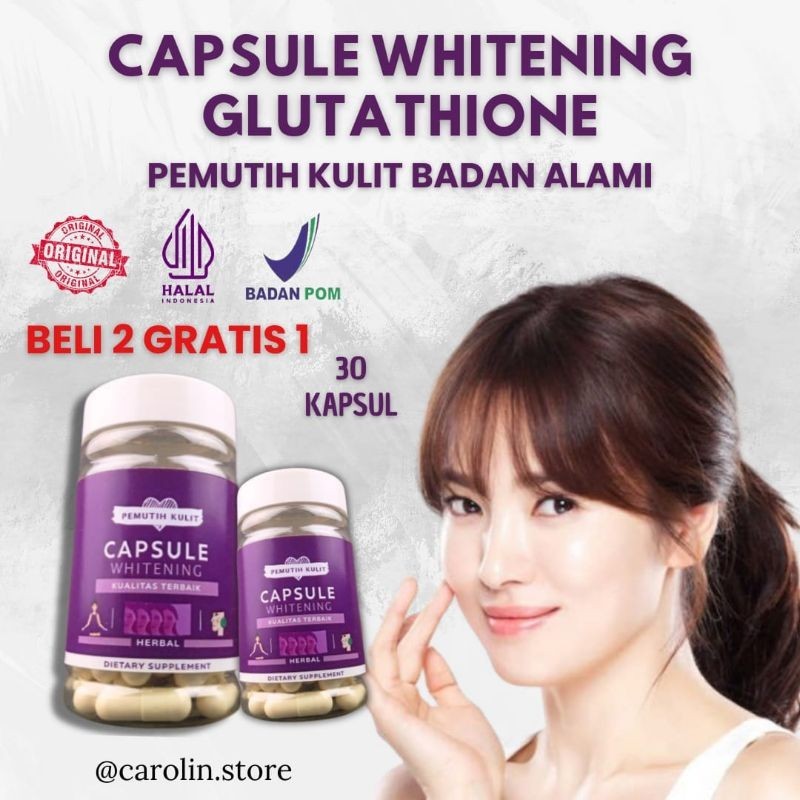 [Promo] CAPSULE WHITENING | KAPSUL PEMUTIH KULIT | PEMUTIH KULIT WAJAH DAN BADAN |