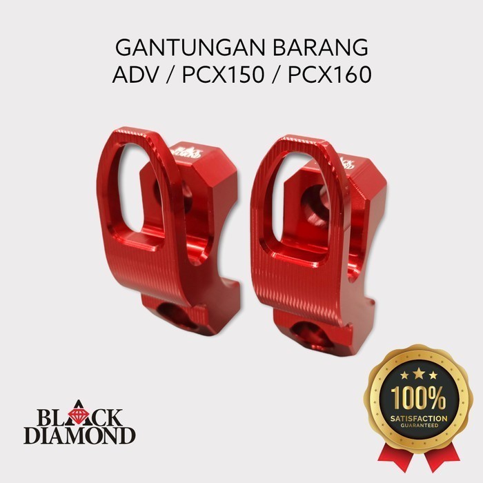 HOOK GANTUNGAN BARANG STANG BAWAH SPION PCX ADV 150 160 BLACK DIAMOND