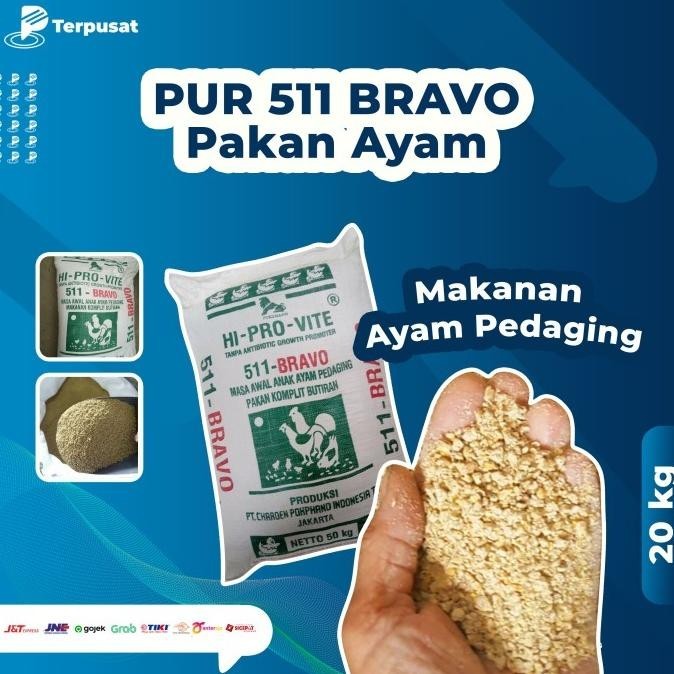SALE  Makanan Ayam Pedaging - Voer/ Pur 511 Bravo per 20Kg