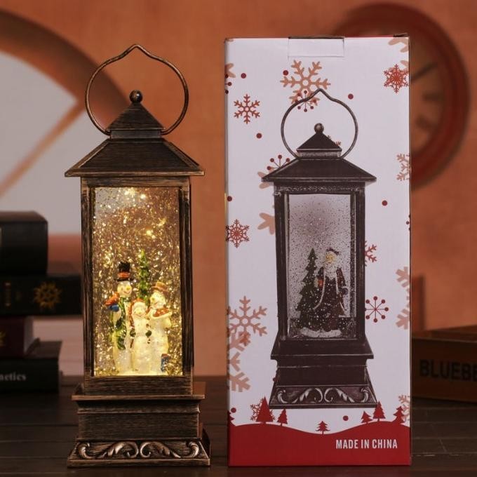 

OLH - Snow Globe Kotak Kaca Kristal Kado Natal Soevenir Christmas TERLARIS