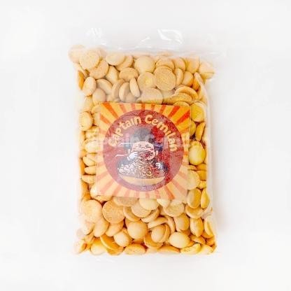 

500gram Egg Drops Biskuit susu manis mini bentuk koin Captain Cemilan