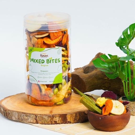 

Keripik Buah & Sayur Kering Mix 100% Produk Lokal Himari Snack